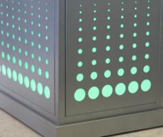 GOURMET FLEXI by R.A.P. - Cudahy, California Portable Illuminated Bar for the Hospitality Industry Custom Metal & Color Changing LumaPex
